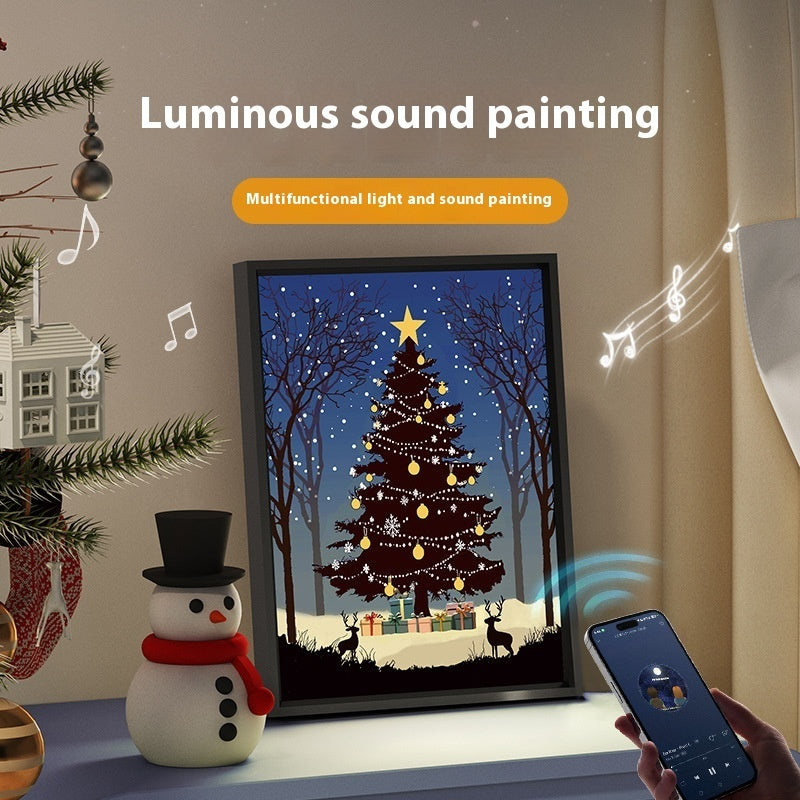 2024 New Luminous Speaker Christmas Tree Painting Bluetooth Speaker Desktop Ornament Gift Light And Shadow Art Lighting 2024 New Luminous Speaker Christmas Tree Painting Bluetooth Speaker Desktop Ornament Gift Light And Shadow Art Lighting
